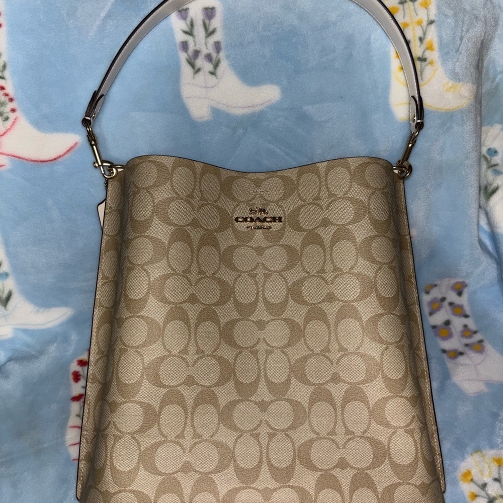 Coach Tan Signature Tote Bag